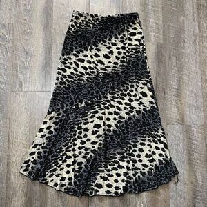 2000s Y2k Metrowear Cheetah Animal Print Midi Skirt Womens Size‎ Medium
